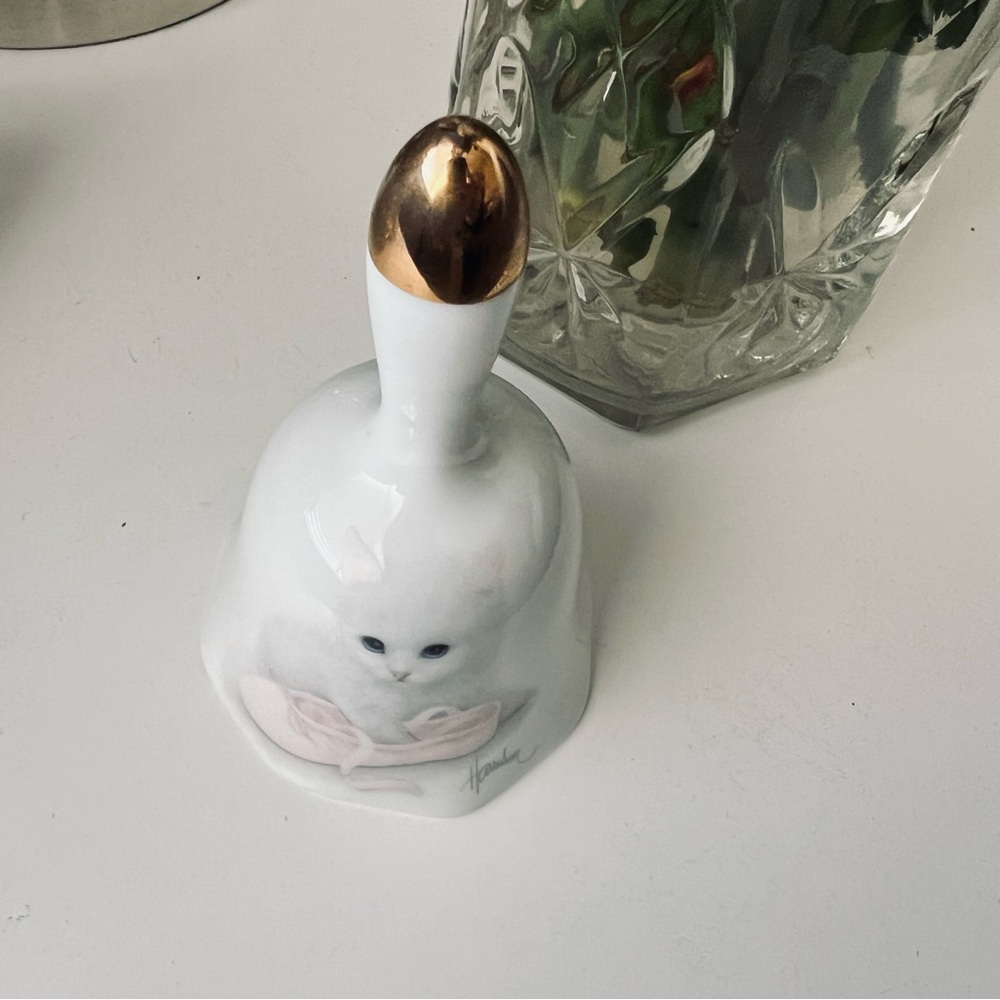 ๐ Vintage 70โs Otagiri Cat Kitten Kitty Ballet Slipper Bob Harrison Japan Bell - Picture 5 of 7